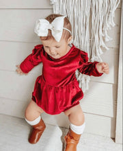 Load image into Gallery viewer, Velour Bubble Romper
