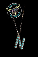 Load image into Gallery viewer, Turquoise Initial Necklace
