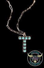 Load image into Gallery viewer, Turquoise Initial Necklace
