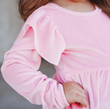 Load image into Gallery viewer, Pink Velvet Bubble Romper
