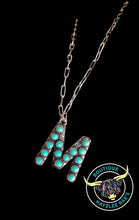 Load image into Gallery viewer, Turquoise Initial Necklace
