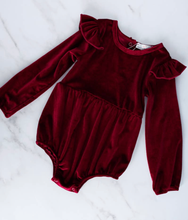 Load image into Gallery viewer, Velour Bubble Romper
