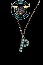 Load image into Gallery viewer, Turquoise Initial Necklace
