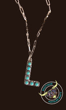 Load image into Gallery viewer, Turquoise Initial Necklace
