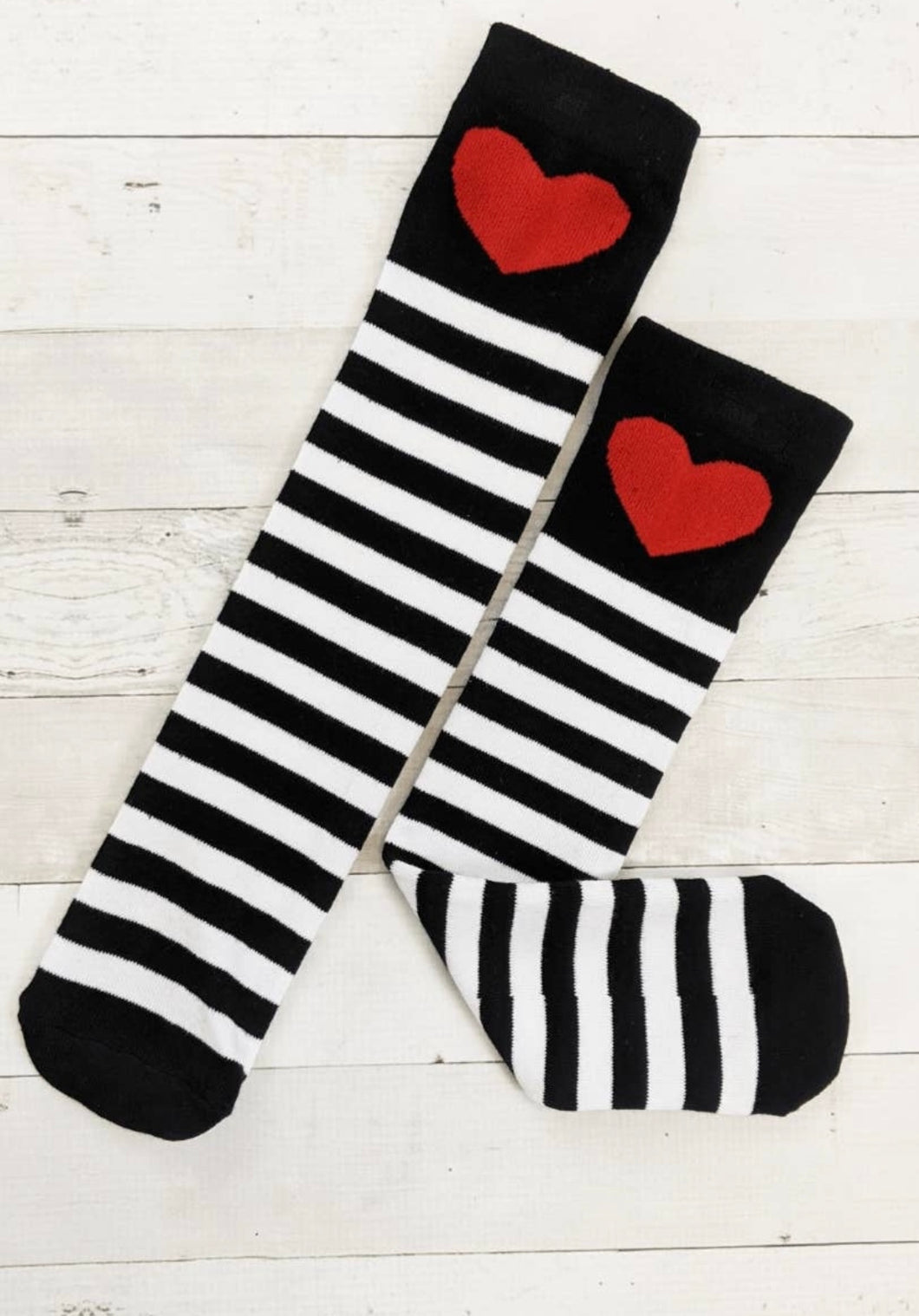 Valentine Black striped socks