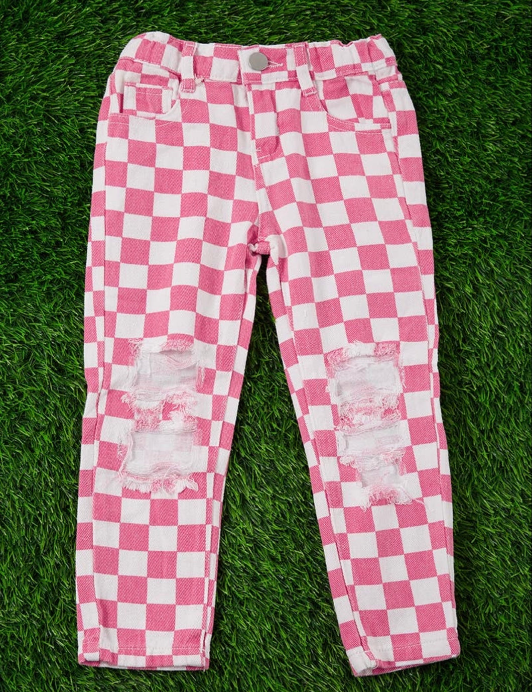 Hot Pink Checkered Pants