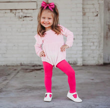 Load image into Gallery viewer, Pink Velvet Bubble Romper
