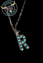 Load image into Gallery viewer, Turquoise Initial Necklace
