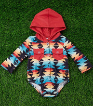 Load image into Gallery viewer, Aztec Onesie with Hood
